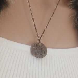 Chic Brown Pendant Necklace Religious Charm